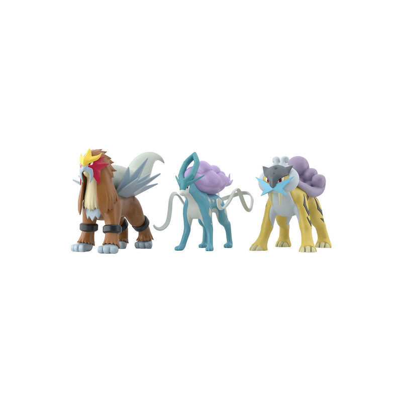 bandai candy toy 4570117913563 POKEMON SCALE WORLD Johto REGION Raikou, Entei and Suicune Reissue