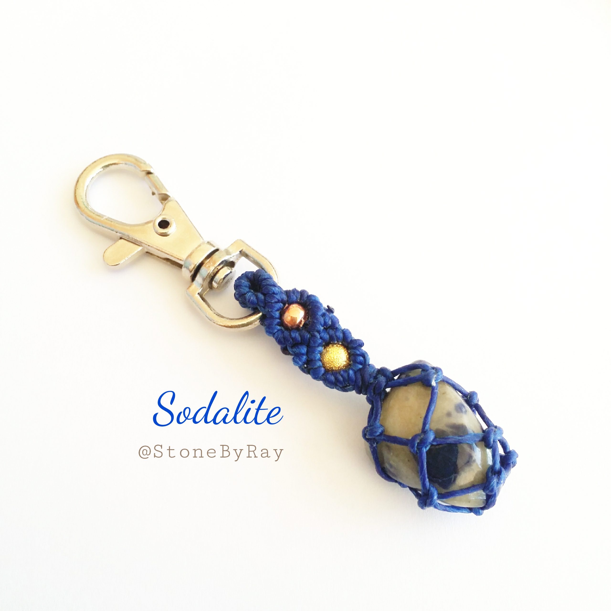 พวงกุญแจหินโซดาไลท์ Sodalite