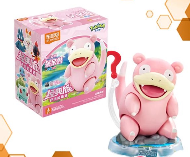 BLOKEES 810181531008 BLOKEES FIGURES POKEMON 74010 CLASSIC VERSION S SLOWPOKE