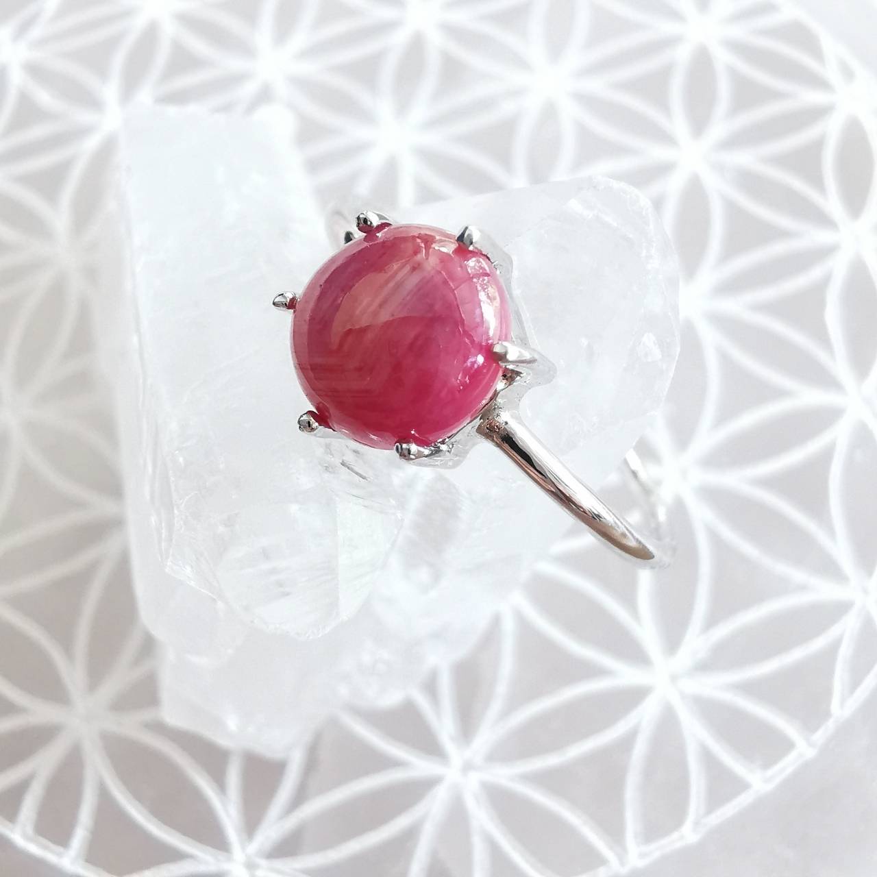 แหวนเงินพลอยทับทิม Ruby