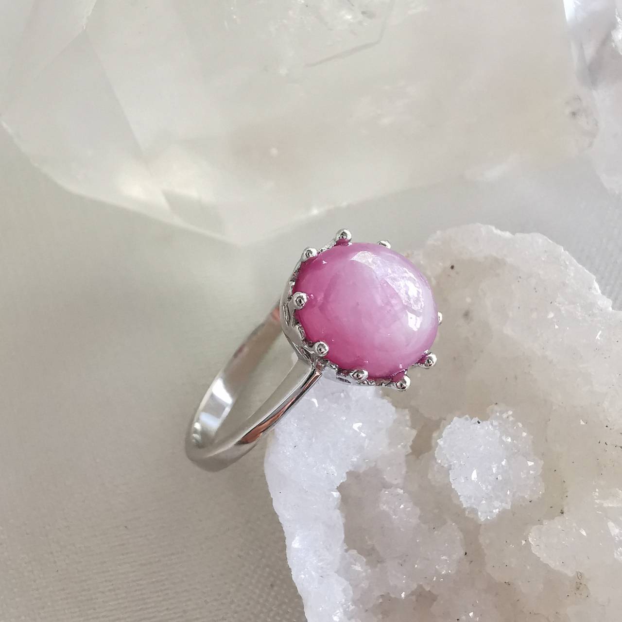 แหวนเงินพลอยทับทิม Ruby