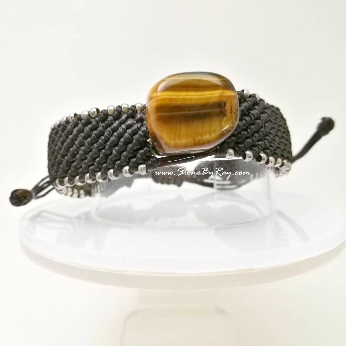 สร้อยข้อมือเชือกถักหินตาเสือ (Tiger's eye)