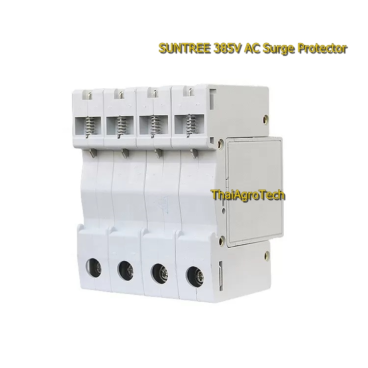Suntree AC SPD อุปกรณ์ป้องกันฟ้าผ่า ป้องกันไฟกระชาก AC Surge Protector AC 4P 385V 20kA 40kA สำหรับระบบโซล่าเซลล์