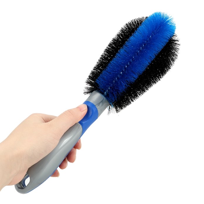 แปรงขัดล้อรถยนต์ ยางรถยนต์ ทำความสะอาดล้อแม็กซ์ แบบมีด้ามจับ Car Wheel Cleaning Brush