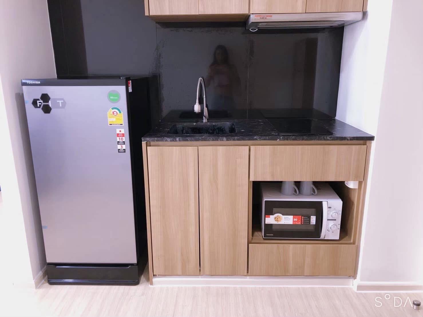 ให้เช่าห้องแบบ 1ห้องนอน 1ห้องน้ำ โซนพื้นที่ MRT ห้วยขว้าง คอนโด Than Living Ratchada-Prachautit (แดน ลิฟวิ่ง รัชดา-ประชาอุทิศ) ขนาดห้อง 34 ตรม. ชั้น 7