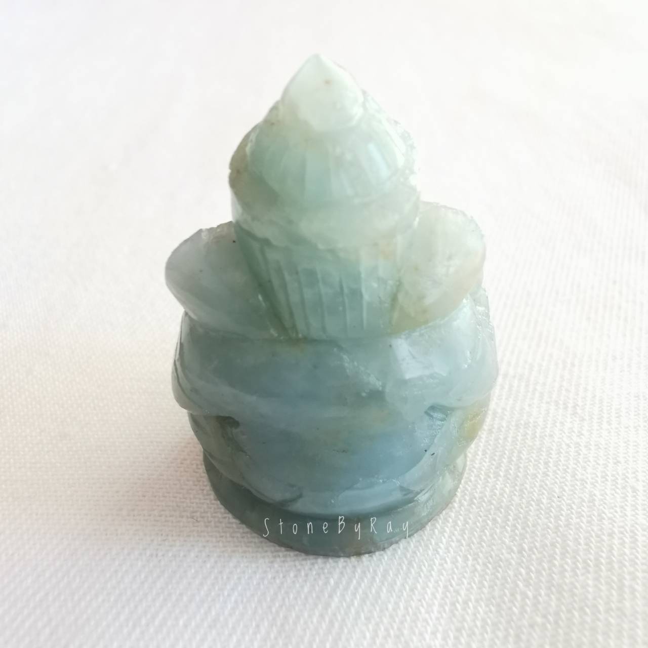 อความารีนแกะสลักองค์พระพิฆเนศ Aquamarine