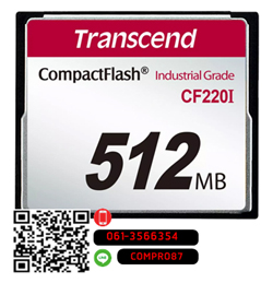 TransCend,CF Card,512MB,Industrial Grade,CF220I,CompactFlash,(SLC),สำหรับเครื่องจักร,CNC