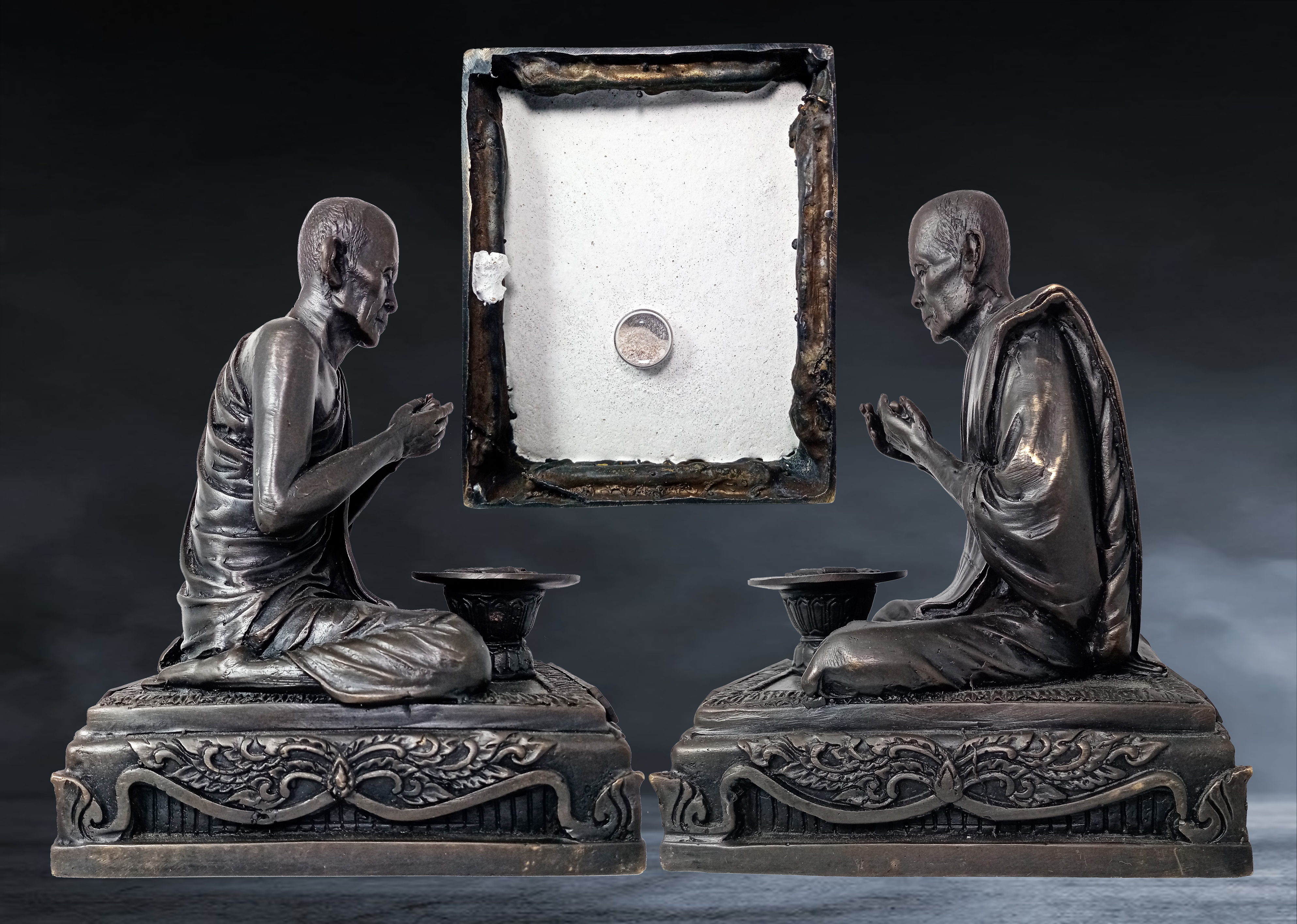 พระบูชานั่งเสกตะกรุด หลวงพ่อกวย วัดโฆสิตาราม จ.ชัยนาท รุ่นศรัทธาบารมี ขนาด ๕ นิ้ว ปี ๒๕๖๒