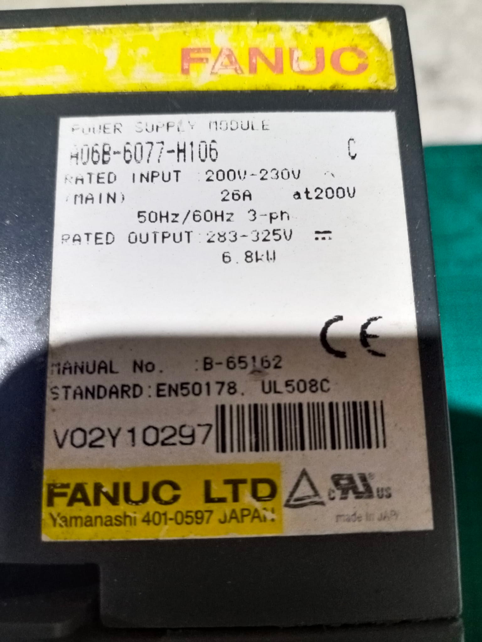 FANUC A06B-6077-H106 POWER SUPPLY