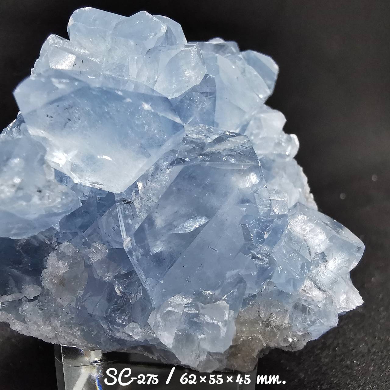 หินเซเลสไทน์ผลึกธรรมชาติ Celestine