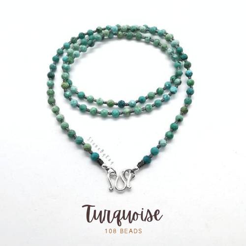 สร้อยคอเชือกถักหินเทอร์ควอยส์ Turquoise