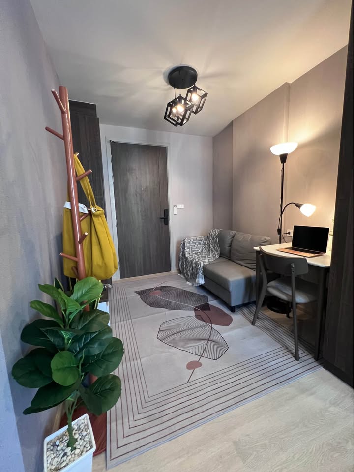 ให้เช่าห้องแบบ 1ห้องนอน 1ห้องน้ำ โซนพื้นที่ BTS คูคต คอนโด Nue Cross Khu Khot Station (นิว ครอส คูคต สเตชัน) ขนาดห้อง 23 ตรม. ชั้น 6 ตึก A