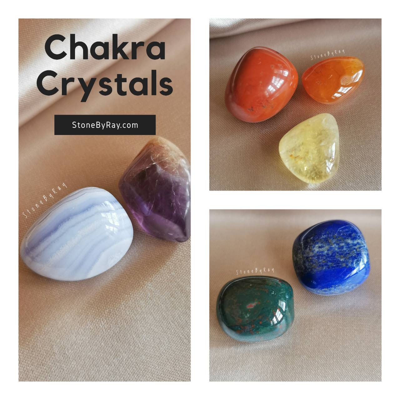 หินจักระขัดเงา7ชนิด (Chakra Stones)