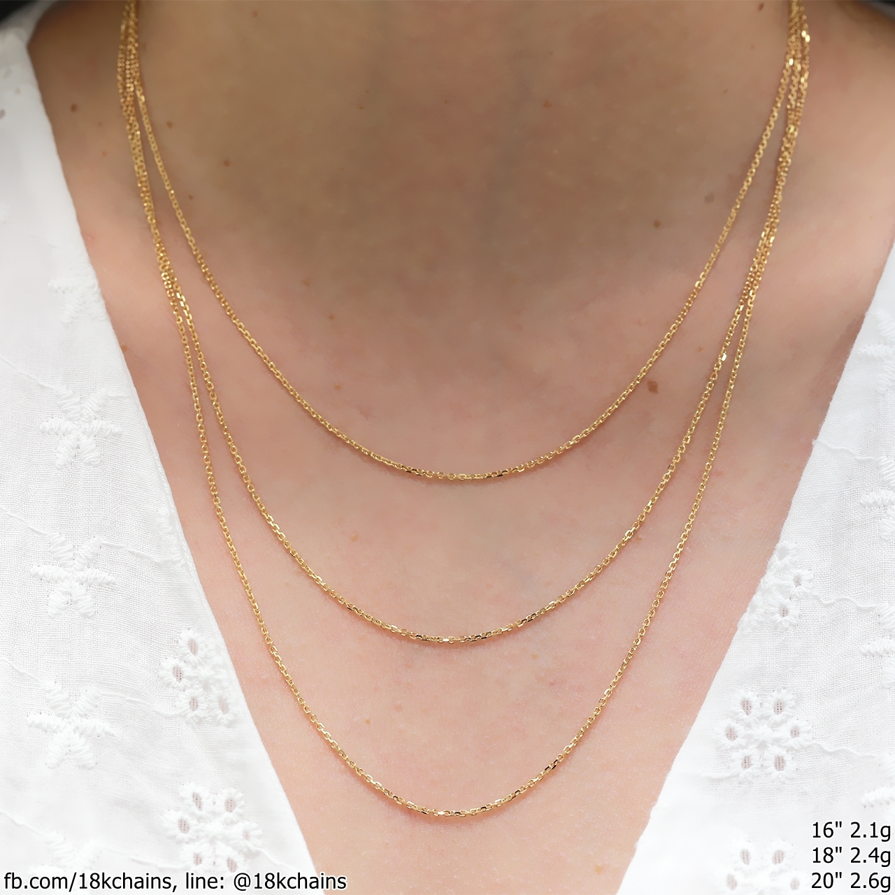 สร้อยคออิตาลี18kแท้ ลายคตกิต