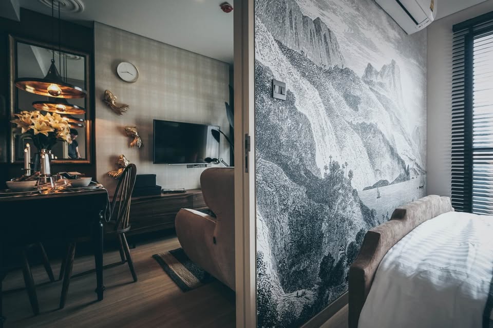 High Rise โซนพื้นที่ MRTเพชรบุรี ARLมักกะสัน ให้เช่าห้องแบบ 1ห้องนอน 1ห้องน้ำ คอนโด Lumpini Suite Phetchaburi-Makkasan (ลุมพินี สวีท เพชรบุรี-มักกะสัน) ขนาดห้อง 27 ตรม. ชั้น 34