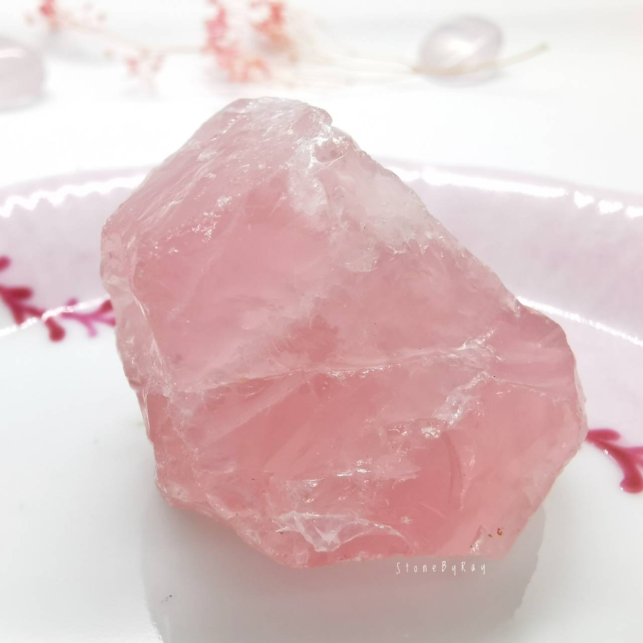 หินโรสควอตซ์ก้อนธรรมชาติ(Rose Quartz)