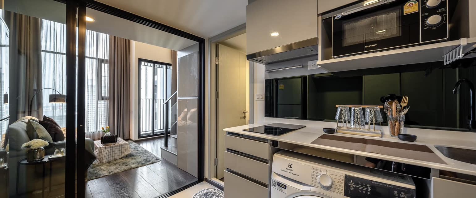 ปล่อยเช่าคอนโด KnightsBridge Space Ratchayothin / ไนท์บริดจ์ สเปซ รัชโยธิน - โซนพื้นที่ BTS พหลโยธิน 24 - Dulpex 2 ชั้น 1ห้องนอน 1ห้องน้ำ 1ห้องนั่งเล่น - ขนาดห้อง 37 ตรม. ชั้น 28