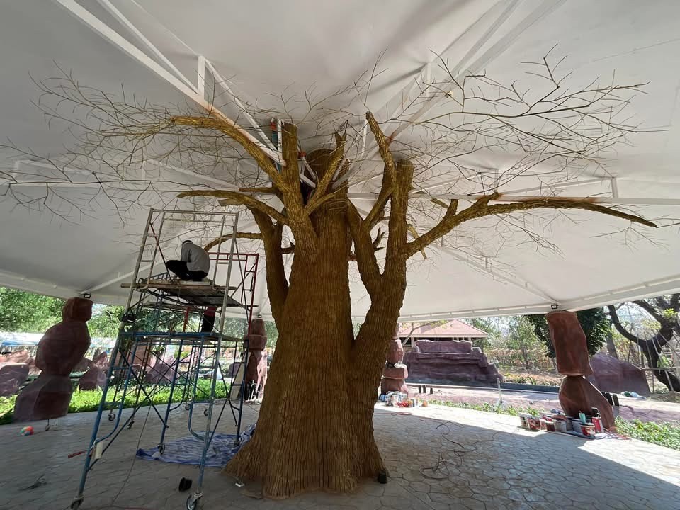 งานออกแบบ จัดสร้างสวนพุทธศิลป์ อุทยานพระนาดูนทะลุมิติ จ.มหาสารคาม สอบถาม โทร 061-6592998