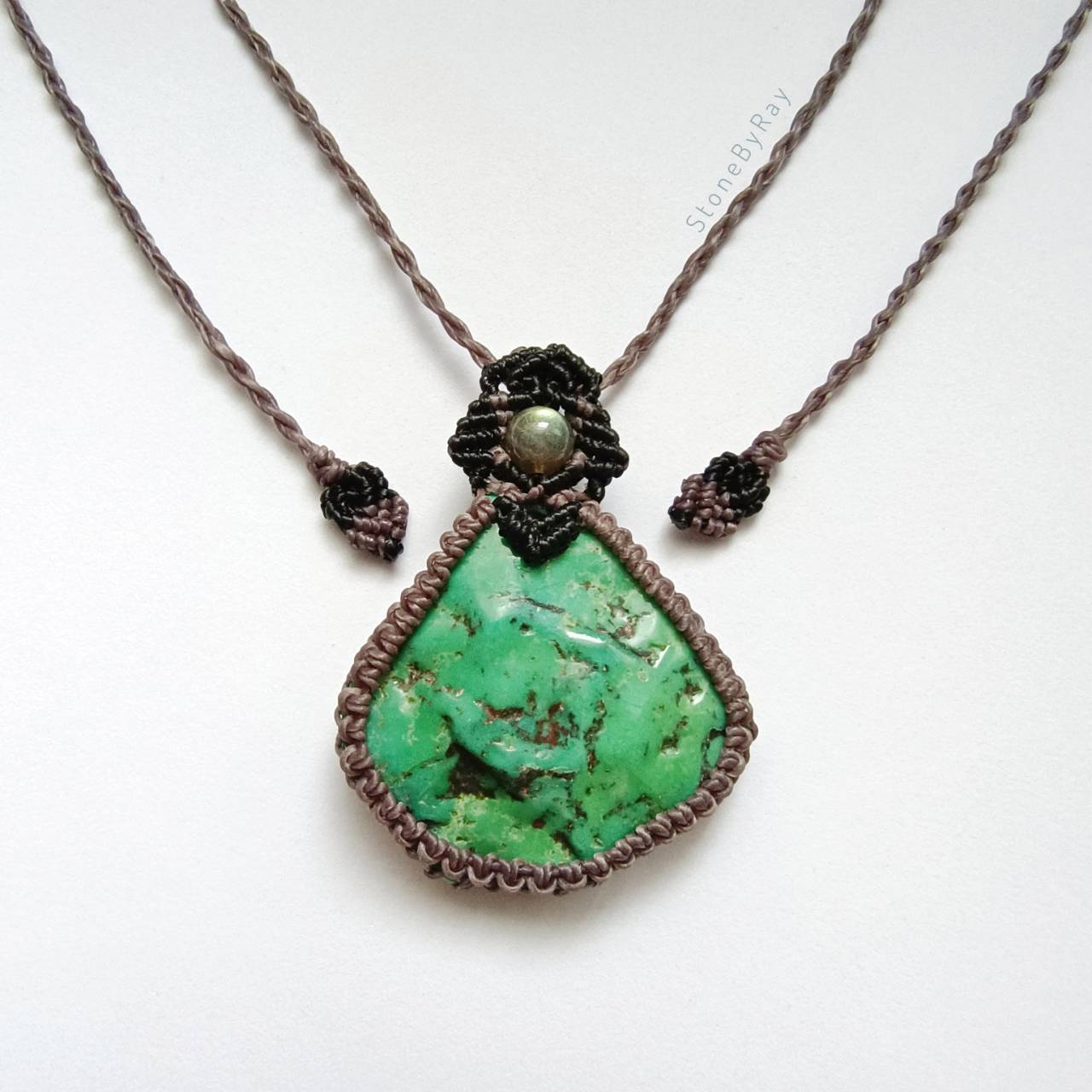 สร้อยคอเชือกถักจี้หินเทอร์ควอยส์ Turquoise