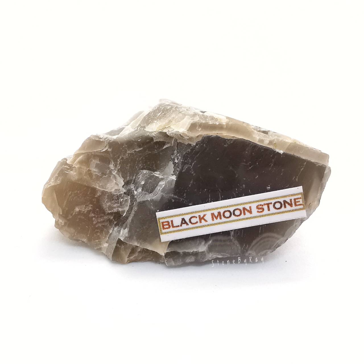หินแบล็กมูนสโตนก้อนธรรมชาติ Black Moonstone