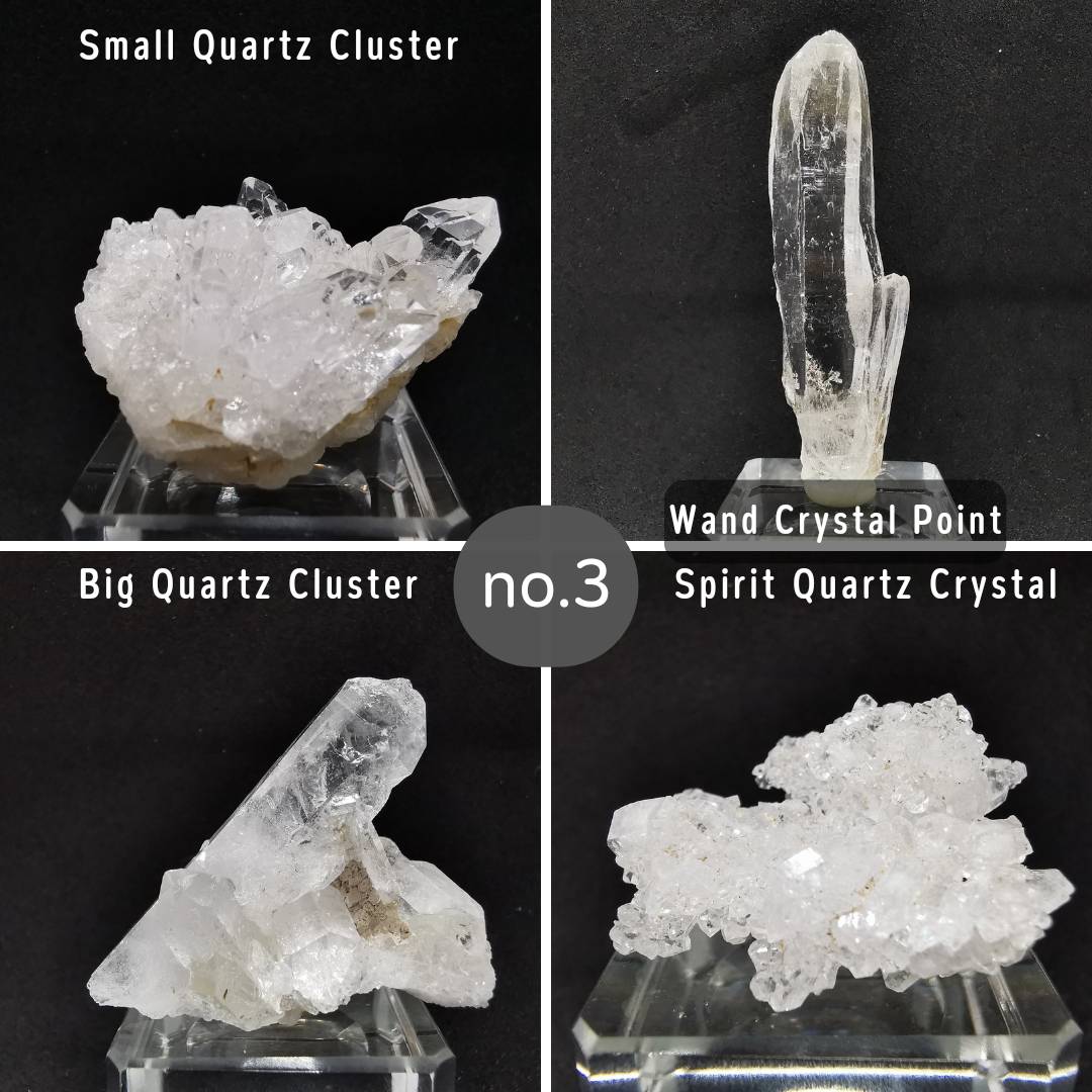 ชุดหินคริสตัลควอตซ์4ชนิด (4 of a Kind Natural Quartz Collection)