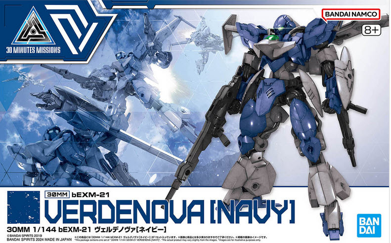 Bandai 4573102671608 30MM 1/144 bEXM-21 VERDENOVA [NAVY]