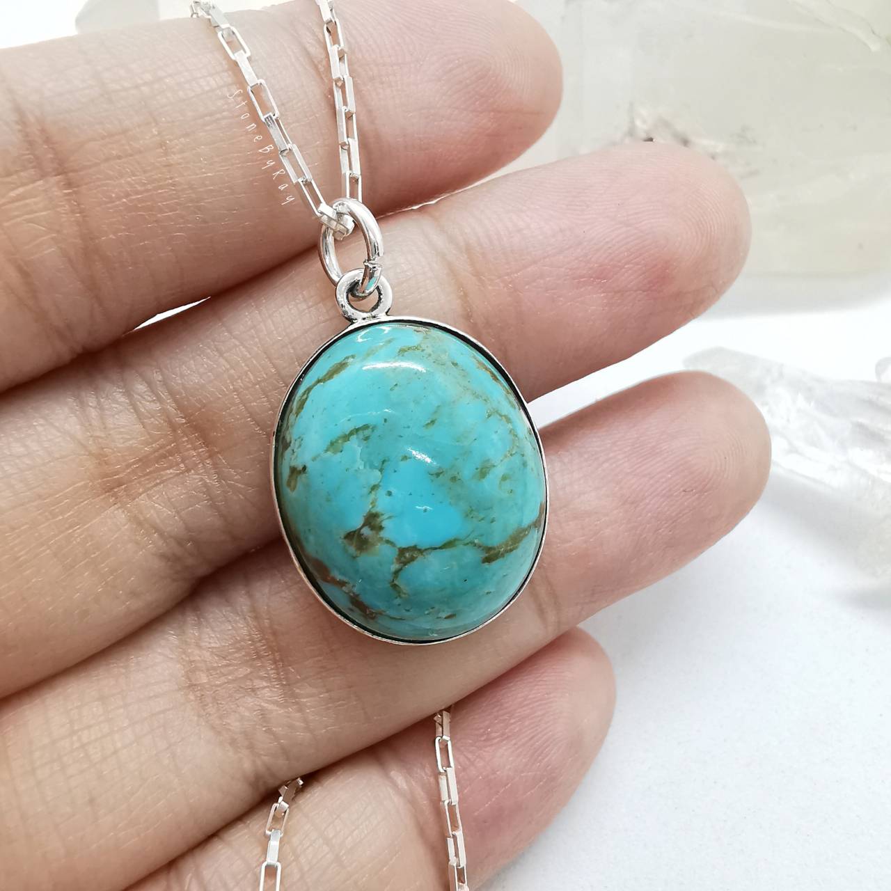 สร้อยคอเงินจี้หินเทอร์ควอยส์ Turquoise