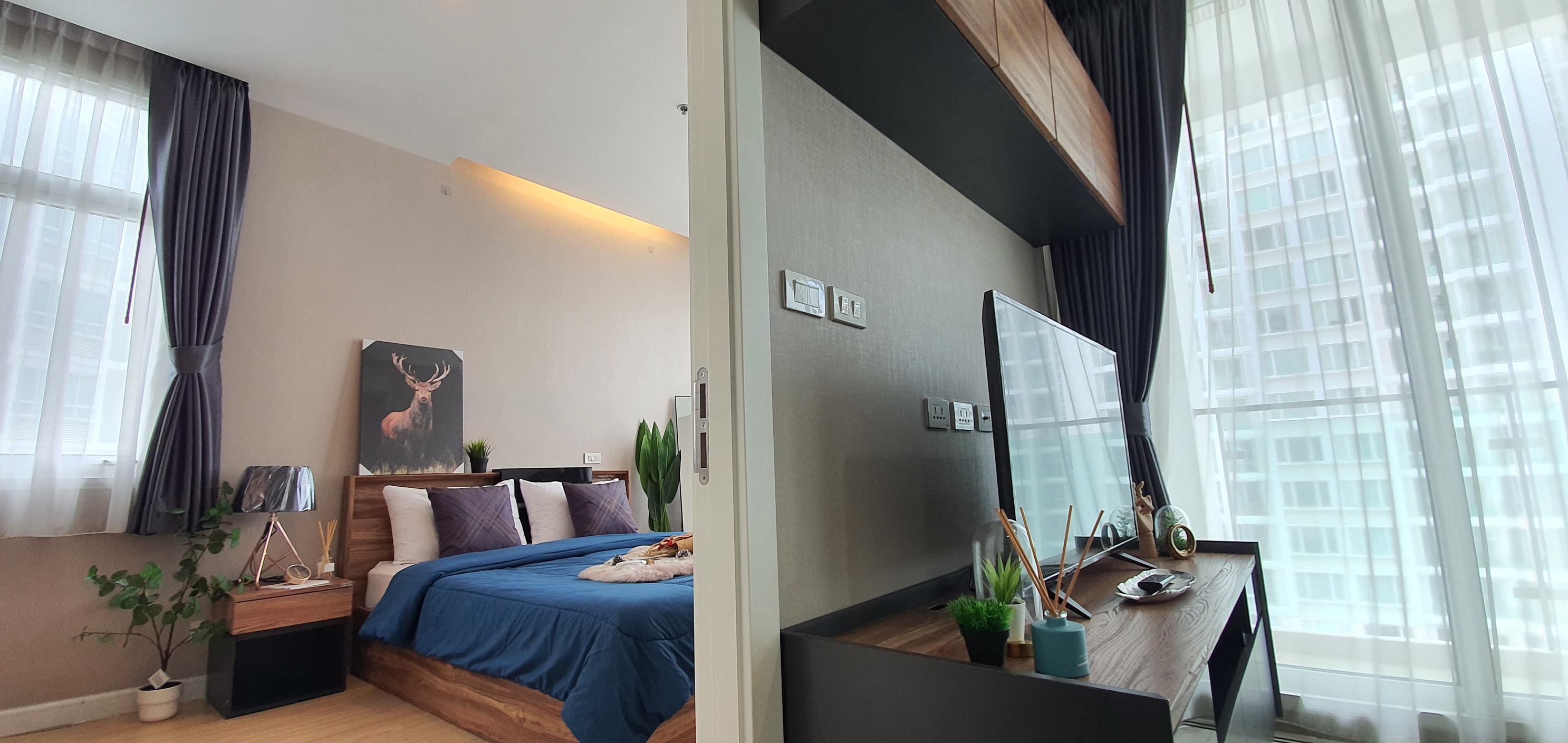 สนใจชมห้องติดต่อได้เลย Line ID: Smile-easy ปล่อยเช่าคอนโด TC Green Rama 9 (ทีซี กรีน พระราม 9) - 1ห้องนอน 1ห้องน้ำ 1ห้องนั่งเล่น - ใกล้ MRT พระราม 9 - ขนาดห้อง 38 ตรม. ชั้น 15 ตึก D มีเครื่องซักผ้า