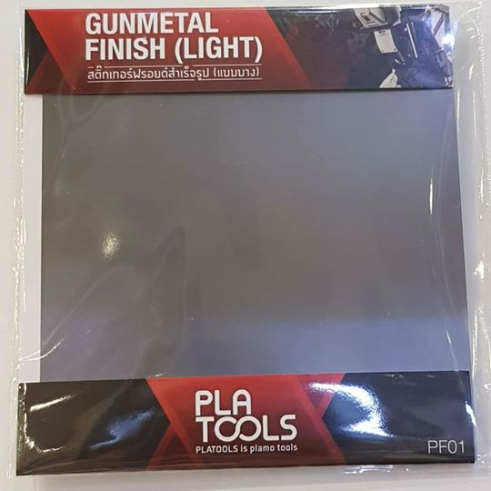 pf01 สติ๊กเกอร์ฟรอยด์สำเร็จรูปแบบบาง gunmetal finish (light) ขนาด 9*10 cm.