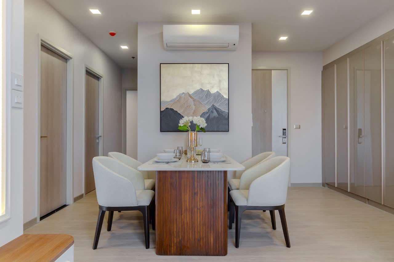 ให้เช่าห้องแบบ 3ห้องนอน 3ห้องน้ำ 1ครัวแยก โซนพื้นที่ MRT พระราม9 คอนโด One9Five Asoke - Rama 9 (วันไนน์ไฟว์ อโศก - พระราม 9) High Rise ขนาดห้อง 93.5 ตรม. ชั้น 58 ตึก A