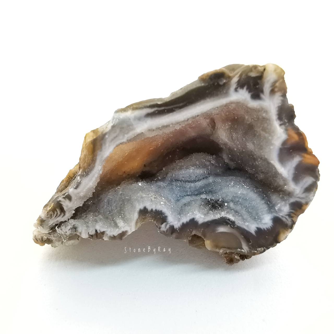 หินจีโอดอาเกตก้อนธรรมชาติ Geode Agate