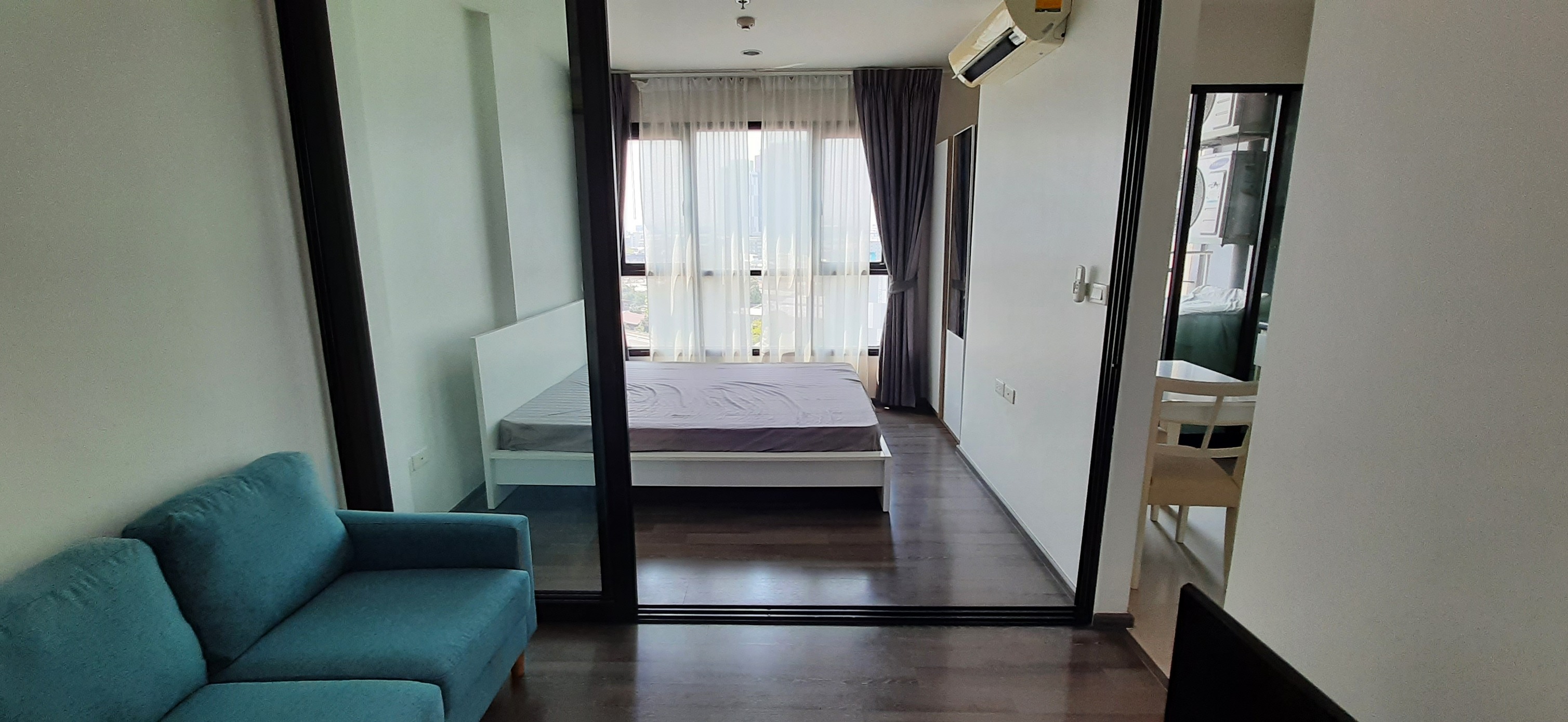 ให้เช่าคอนโด The Base Park West Sukhumvit 77 (เดอะ เบส พาร์ค เวสต์ สุขุมวิท 77) ตกแต่งเฟอร์ครบมีเครื่องซักผ้าใกล้ BTS อ่อนนุช