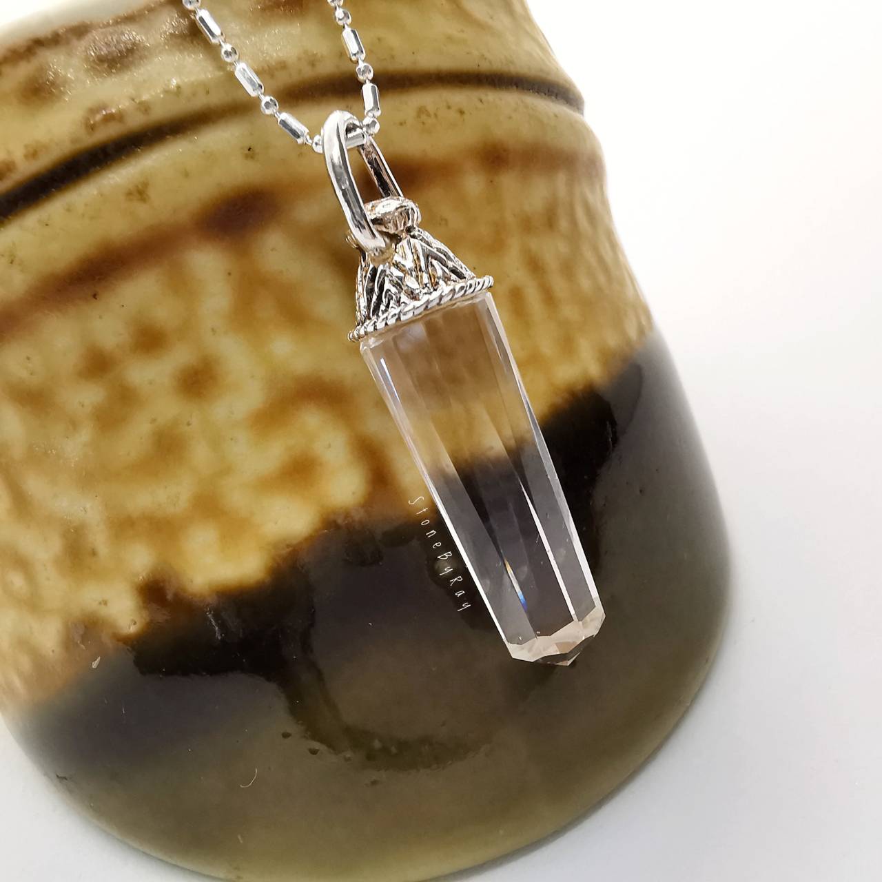 สร้อยคอเงินจี้หินคริสตัลควอตซ์ Crystal Quartz