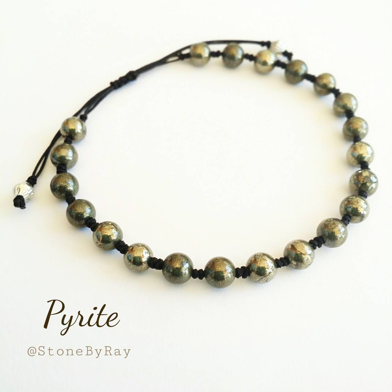 สร้อยข้อมือไพไรต์5มิล
