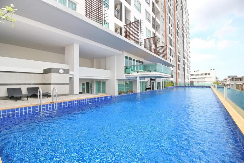 High Rise โซนพื้นที่ BTS ปุณณวิถี ให้เช่าห้องแบบ 1ห้องนอน 1ห้องน้ำ 1ครัวปิด คอนโด Regent Orchid Sukhumvit 101 (รีเจ้นท์ ออคิด สุขุมวิท 101) ขนาดห้อง 28 ตรม. ชั้น 12