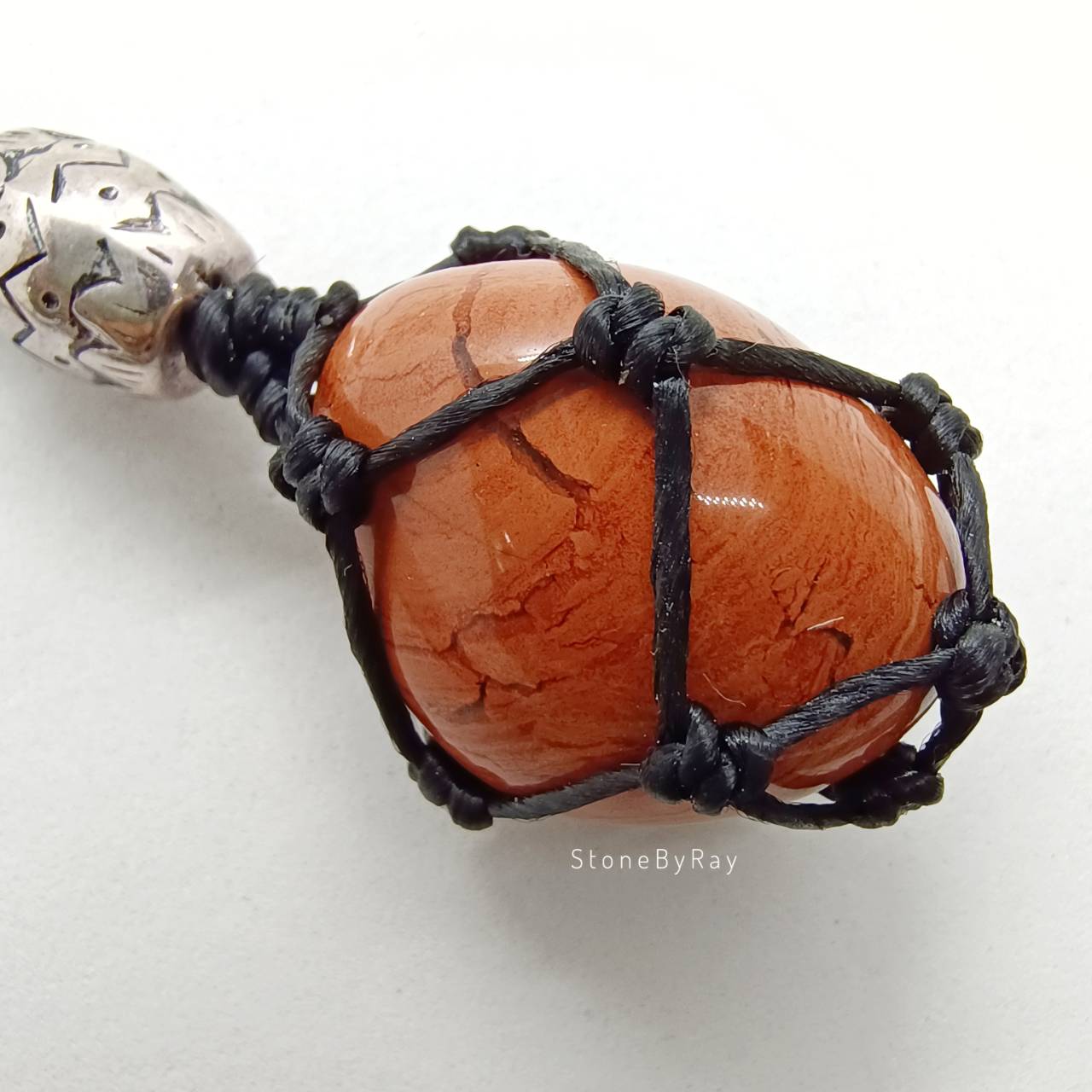 พวงกุญแจเชือกถักหินแจสเปอร์ Jasper