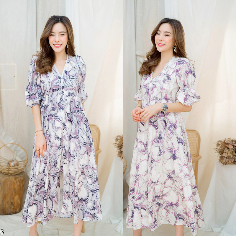 kudapy เดรสสั้นสีดำ/สีชมพู คอวีคลุมหลัง ใส่แล้วสวยดูดี