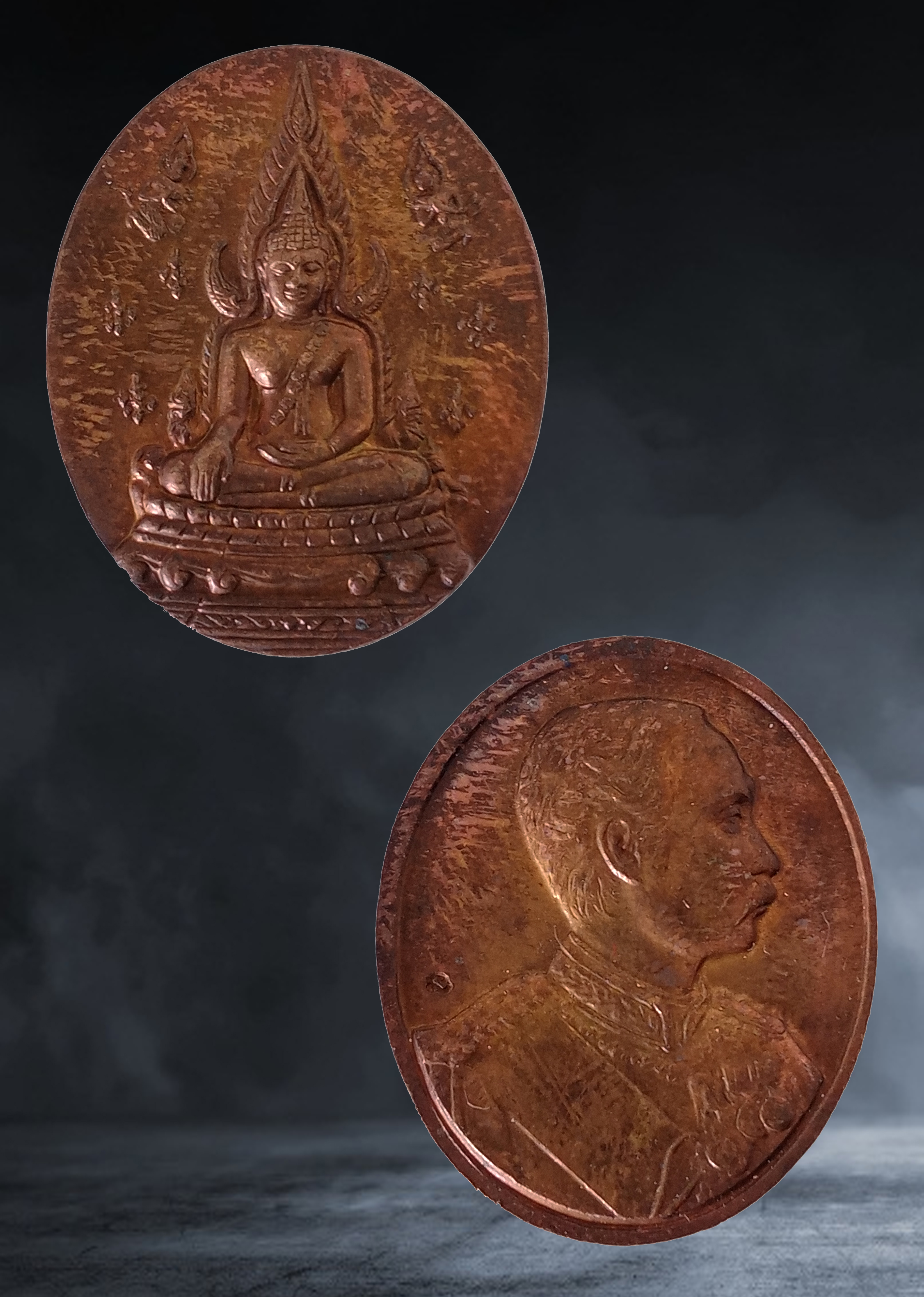 เหรียญ พระพุทธชินราชหลังรัชกาลที่ ๕ สมเด็จพระมหาวีรวงศ์ (มานิต ถาวโร) วัดสัมพันธวงศ์ จ.กรุงเทพ รุ่นที่ระลึกสถาปนาสมณศักดิ์ ปี ๒๕๔๔