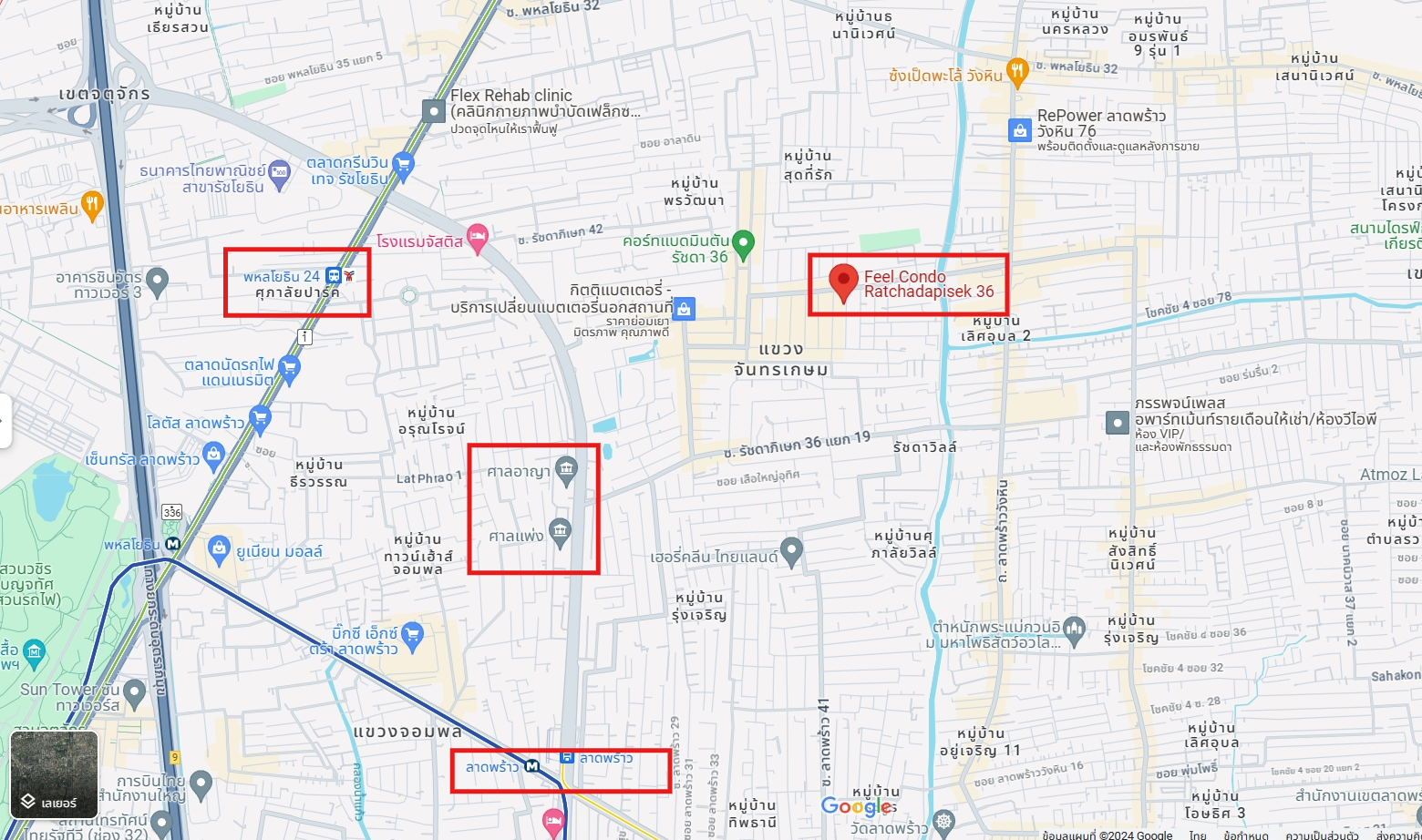 ปล่อยเช่าคอนโด Feel Ratchada 36 (ฟีล รัชดา 36) - Studio 1ห้องน้ำ 1ห้องครัว - ใกล้ ราชภัฏจันทรเกษม / โลตัสวังหิน เดอะแจ๊ส - ขนาดห้อง 22 ตรม. ชั้น 3