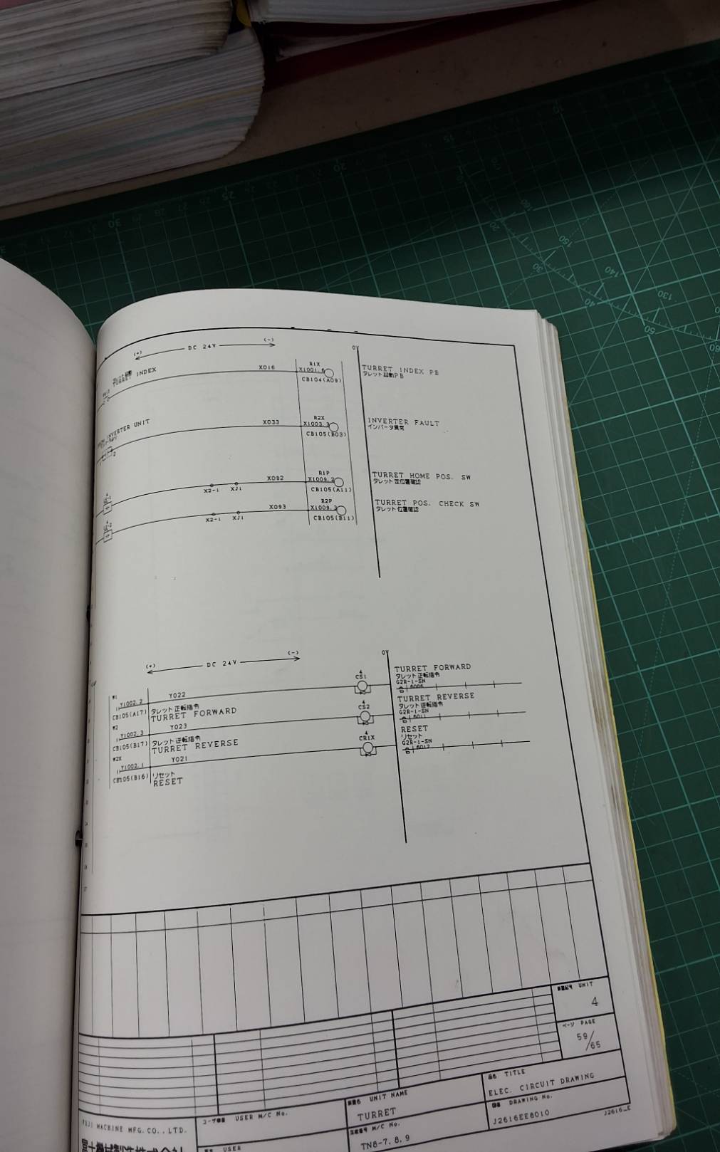 FUJI TN-81 HYD N3-1 WIRING LADDER DIAGRAM