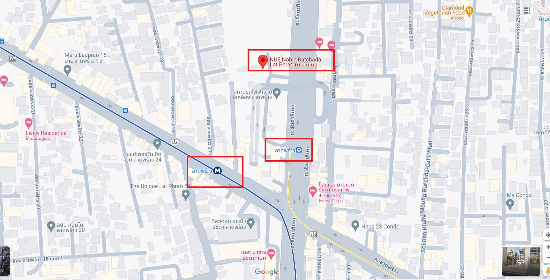 ปล่อยเช่าคอนโด NUE Noble Ratchada-Lat Phrao (นิว โนเบิล รัชดา-ลาดพร้าว) - Studio 1ห้องน้ำ 1ห้องครัว - ใกล้ MRT ลาดพร้าว - ขนาดห้อง 22.55 ตรม. ชั้น 14