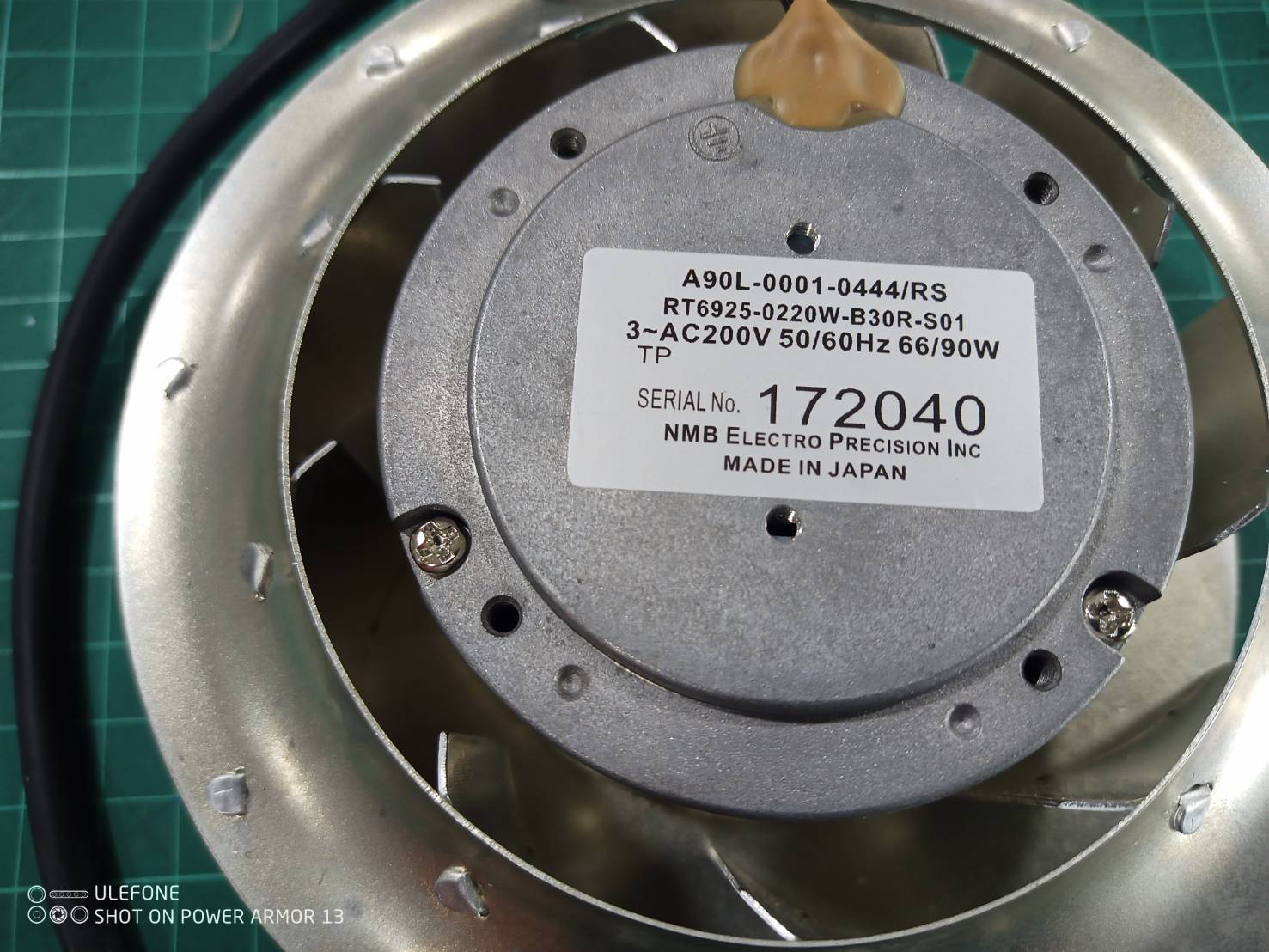 FANUC A90L-0001-0444/RS RT6925-0220W-B30R-S01 SPINDLE FAN MOTOR