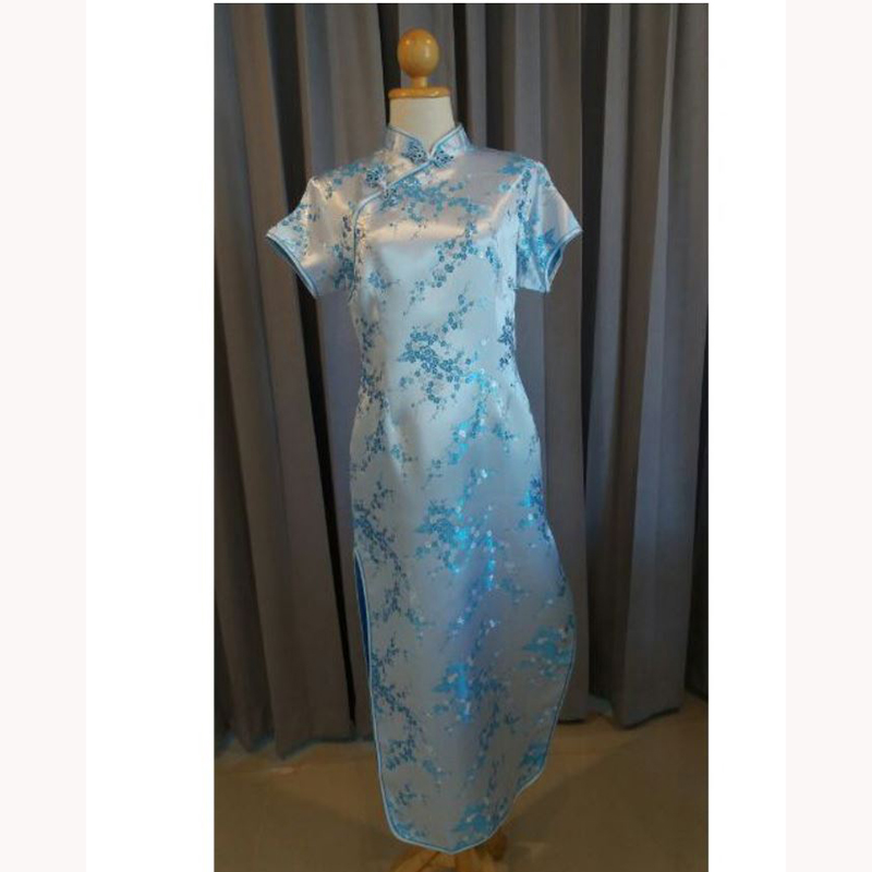 kudapy ชุดกี่เพ้าสีทอง/สีครีม/สีฟ้า/สีแดง/สีไวน์แดง ผ้าไหมจีน ใส่สบายสวยดูดี