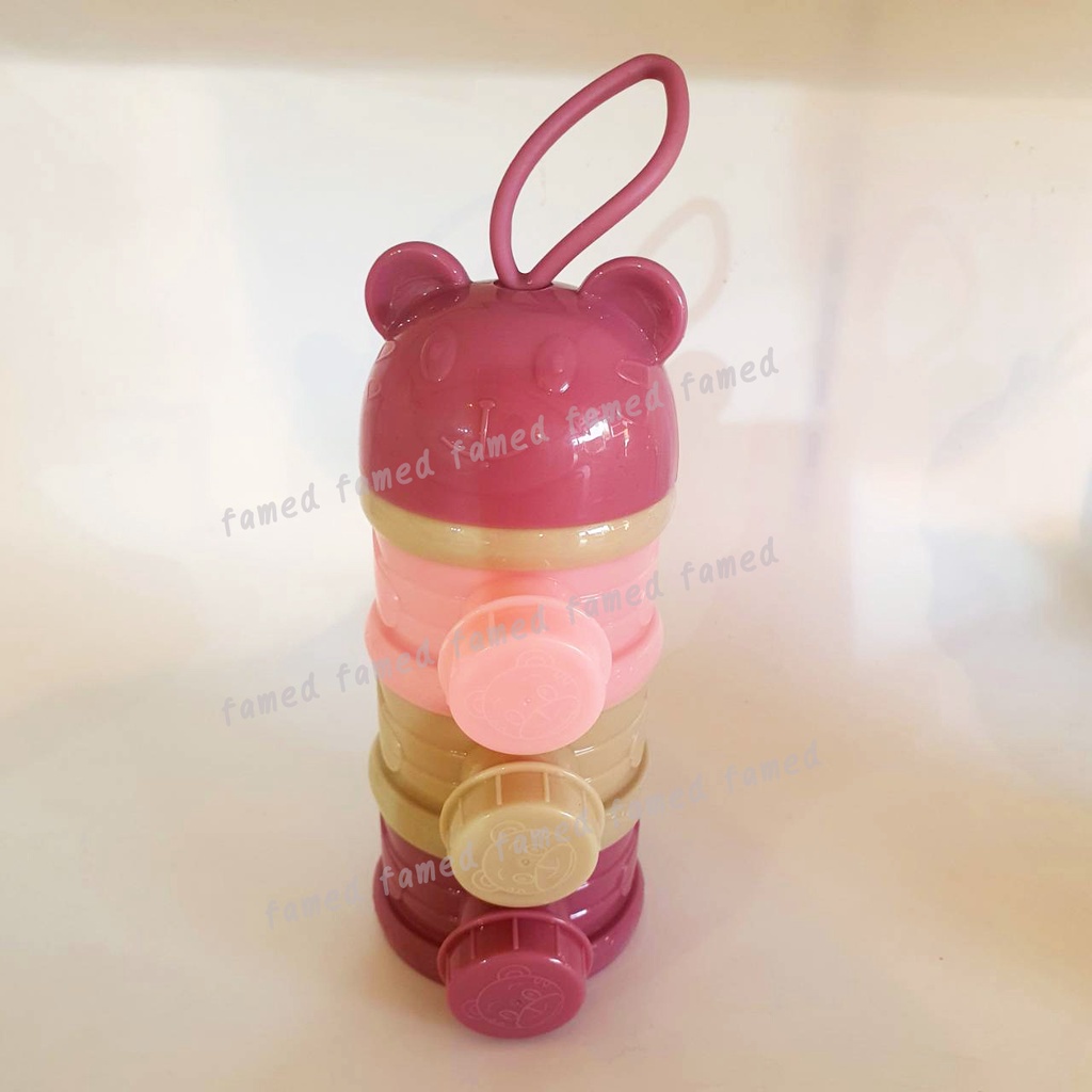 กล่องแบ่งนมผง ชั้นแบ่งนมผง BEAR CUTE BPA FREE