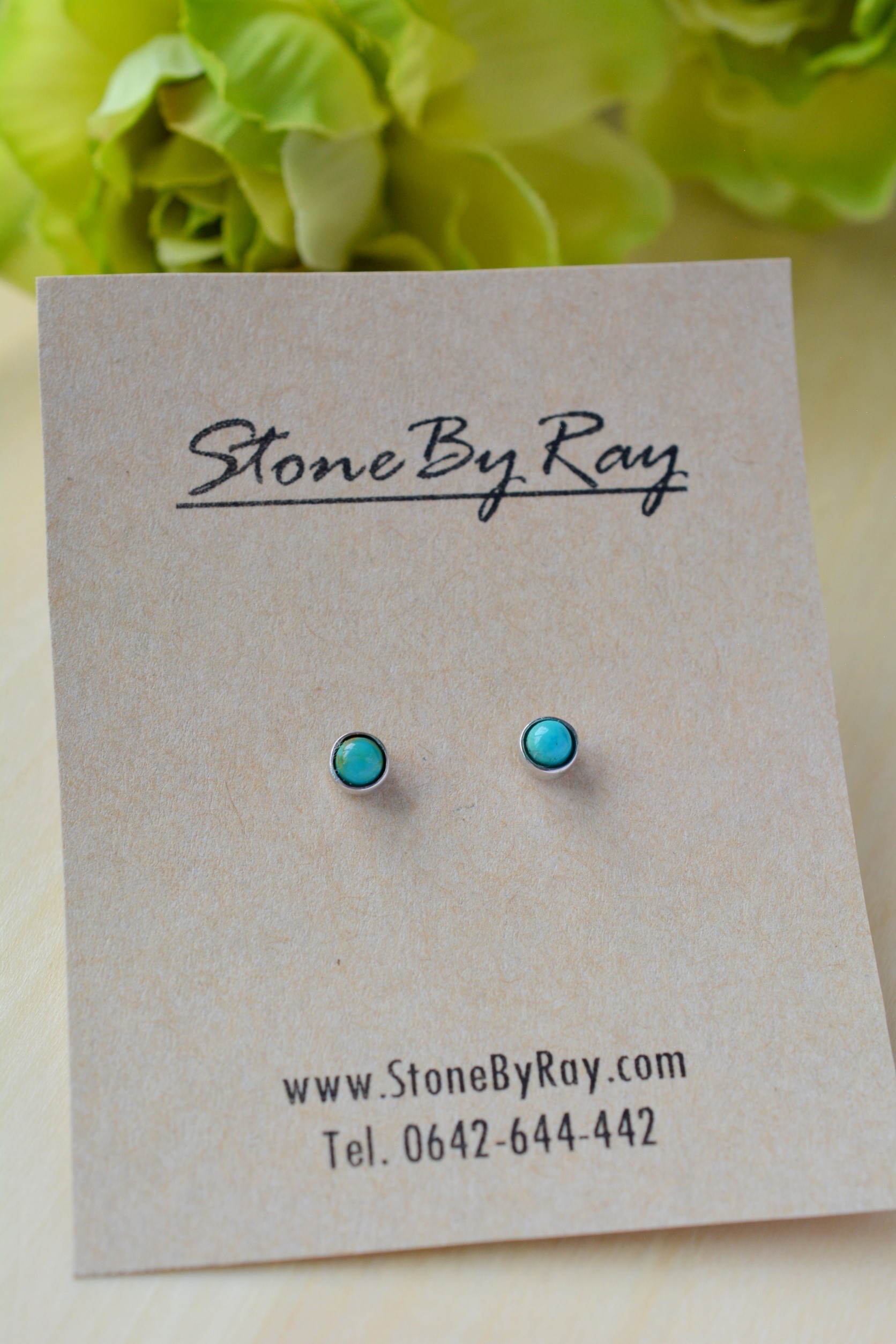 ต่างหูเงินหินเทอร์ควอยส์ (Turquoise)