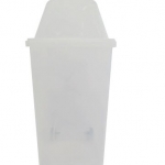 ถังขยะเทศบาล ใส ใบใหญ่ พร้อมล้อเข็น 120 ลิตร สีใส 1 ช่องทิ้ง