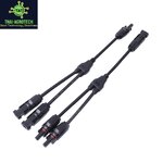 MC4 1 ออก 2 ทาง, 2T Branch, 2-1 ตัวผู้ ตัวเมีย 1 คู่, ขั้วต่อ (แบบมีสาย) สำหรับ ขนานแผงโซล่าเซลล์ Cable Connector IP67