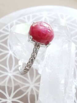 แหวนเงินพลอยทับทิม Ruby