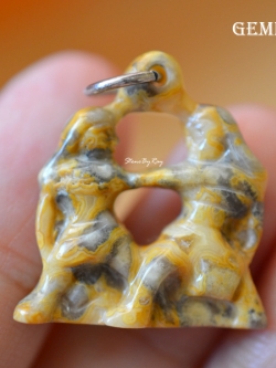 สร้อยคอเงินจี้หินแกะสลักราศีเมถุน(Gemini)