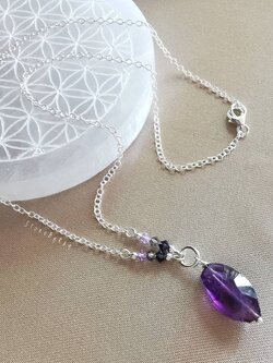 สร้อยคอเงินจี้หินอเมทิสต์ Amethyst